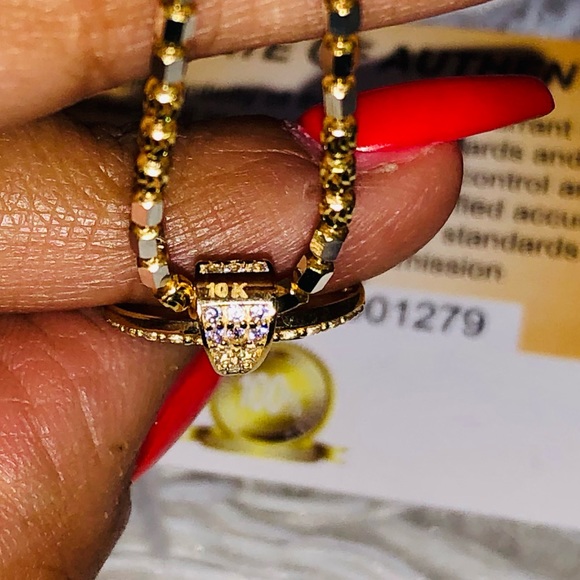 10k solid gold luxury designer pendant, 100% real gold, best Christmas gift ever - Picture 4 of 11